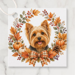 Etiquetas Para Recuerdos Yorkshire Terrier Otoño