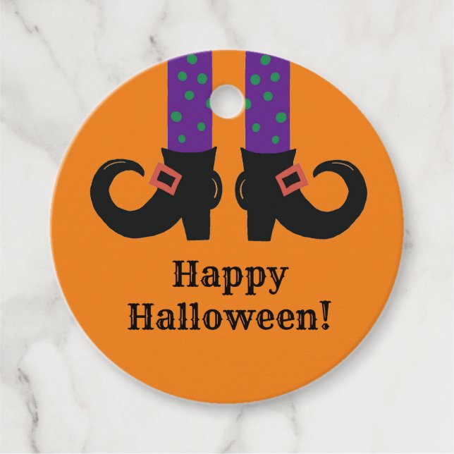 Etiquetas Para Recuerdos "Zapatos de brujas" (Anverso)