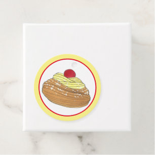 Etiquetas Para Recuerdos Zeppole Italiano Fried Dough Pastry Bakery Food