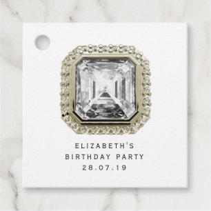 Etiquetas Para Recuerdos Zirconia Diamond April Birthstone