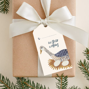 Etiquetas Para Regalos 12 días de Navidad 6 gansos poniendo huevos