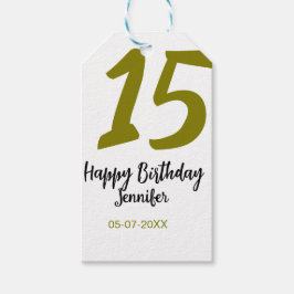 Etiquetas Para Regalos 15 años quiencenera añadir fecha año dorado