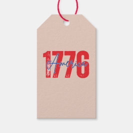 Etiquetas Para Regalos '1776 América' 250º Cumpleaños Soft Blush 4 de Jul