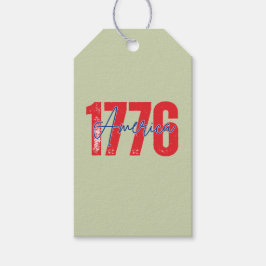 Etiquetas Para Regalos '1776 América' 250º Cumpleaños Verde Suave Salvia