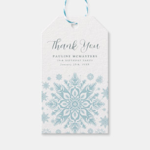 Etiquetas Para Regalos 18.º Aniversario Del Copo Azul De Nieve Gracias Fa