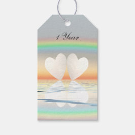 Etiquetas Para Regalos 1.ᵉʳ Corazón de papel de aniversario