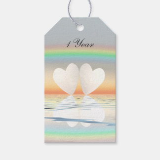 Etiquetas Para Regalos 1.ᵉʳ Corazón de papel de aniversario