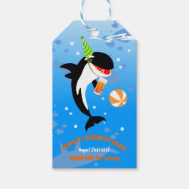 Etiquetas Para Regalos 1.ᵉʳ cumpleaños bajo la orilla de la ballena bebé