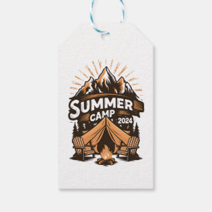 Etiquetas Para Regalos 2024 Campamento de Verano Vacaciones de Camping de