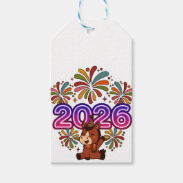Etiquetas Para Regalos 2026 Fireworks & Party Horse – Vibrant New Year Ce