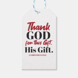 Etiquetas Para Regalos 2 Corintios 9:15 diseño bibliográfico I