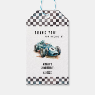 Etiquetas Para Regalos 2 cumpleaños rápido Race Car