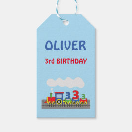 Etiquetas Para Regalos 3.ᵉʳ nombre de personalización del tren de cumplea