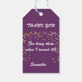 Etiquetas Para Regalos 40.º cumpleaños graciasTag