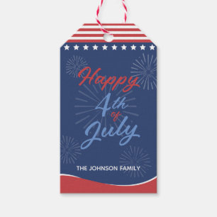 Etiquetas Para Regalos 4 de julio Feliz Cuarto Día de la Independencia Ro