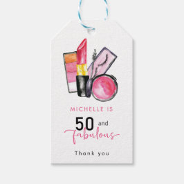 Etiquetas Para Regalos 50.ª cosmética de cumpleaños Mujer de belleza 50 y