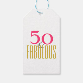 Etiquetas Para Regalos 50.º y fabuloso cumpleaños (o su edad preferida)