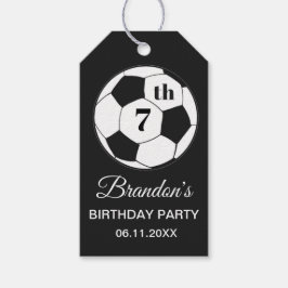 Etiquetas Para Regalos 7th Birthday Party Soccer Black Boys Sports