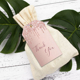 Etiquetas Para Regalos 80.º rosa de cumpleaños purpurina oro gotea gracia
