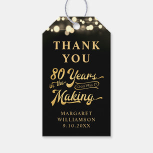 Etiquetas Para Regalos 80 Aniversario Gracias 80 años en preparación