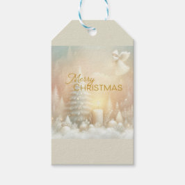 Etiquetas Para Regalos A Christmas Angel Fantasy Snowy Landscape