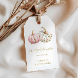 Etiquetas Para Regalos A little Pumpkin Fall Girl Baby Shower Favor Tag