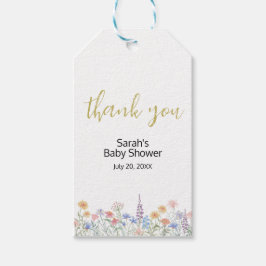 Etiquetas Para Regalos A little Wildflower Baby Shower Thank You