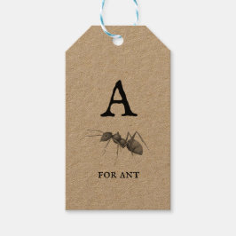 Etiquetas Para Regalos "A" para hormiga
