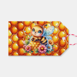 Etiquetas Para Regalos Abeja dulce y Baby Shower temática de Honeycomb