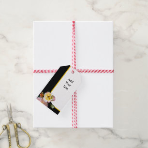 Etiquetas Para Regalos Abejas con flores de rosas amarillas rosas