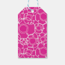 Etiquetas Para Regalos Abstract Floral Matrix (Hot Pink) Fine Art