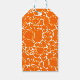 Etiquetas Para Regalos Abstract Floral Matrix (Orange) Fine Art