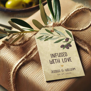 Etiquetas Para Regalos Aceite de oliva infectado con amor Favor de la bod