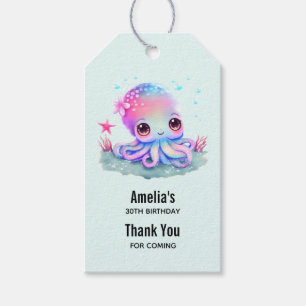 Etiquetas Para Regalos Acontecimiento de la Creatura Marítima de Octopus 