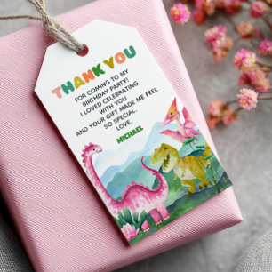 Etiquetas Para Regalos Acuarela Cute Dinosaurios Niños Cumpleaños Gracias