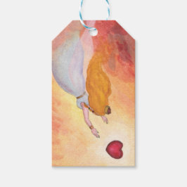 Etiquetas Para Regalos acuarela de arte de pintura Aurora, princesa de am