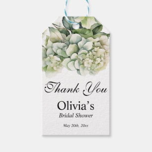 Etiquetas Para Regalos acuarela de color verde bonito ducha de novia flor