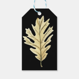 Etiquetas Para Regalos Acuarela de Hoja de Roble
