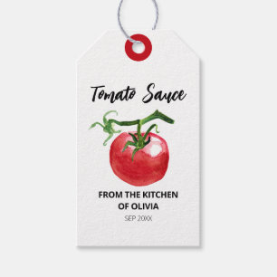 Etiquetas Para Regalos Acuarela de salsa de tomate