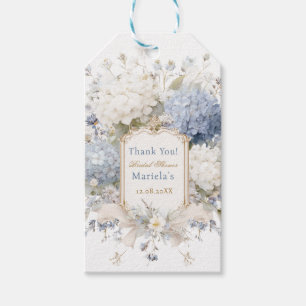 Etiquetas Para Regalos Acuarela elegante flor de hortensia Royal Botaniqu