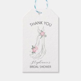 Etiquetas Para Regalos Acuarela Eucalyptus Vestido Floral Ducha De Novias