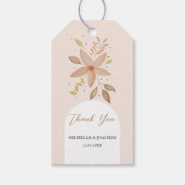 Etiquetas Para Regalos Acuarela Floral Boho Terracotta Exótica