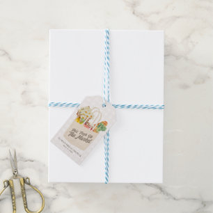 Etiquetas Para Regalos Acuarela fresca fuera del mercado ducha de novias