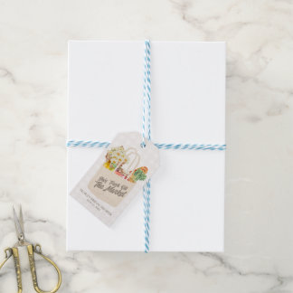 Etiquetas Para Regalos Acuarela fresca fuera del mercado ducha de novias