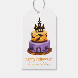 Etiquetas Para Regalos Acuarela Halloween Haunty Pastel de la casa y dulc