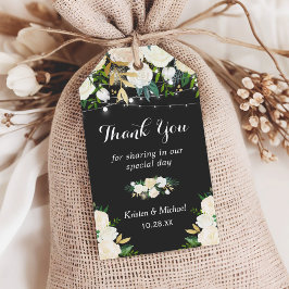 Etiquetas Para Regalos Acuarela Marfil Floral Wedding Favor de ti