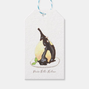 Etiquetas Para Regalos acuarela Poire Belle Hélène
