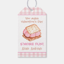 Acuarela Rosa Gingham S'mores Valentine