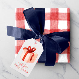 Etiquetas Para Regalos Acuarela Rosa Presente