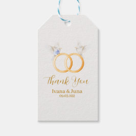 Etiquetas Para Regalos ADELLE Boda simple de la pareja azul